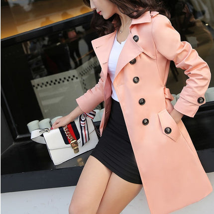 Women's Fashion Trench Coat Mid-length Coat
