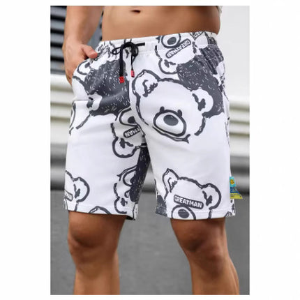 Bear Print Summer Beach Holiday Beach Pants