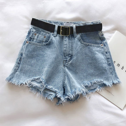 Fashion Leisure Ripped Denim Shorts For Women