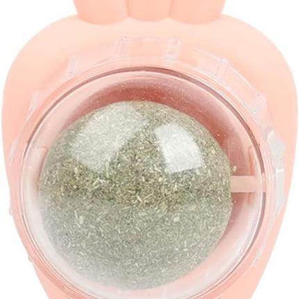 Catnip Toys Self Adhesive Carrot Shape Cat Catnip Balls Toy For Indoor Cat Cat Wall-mounted Mint Balls For Cat Teeth Cleaning Blue