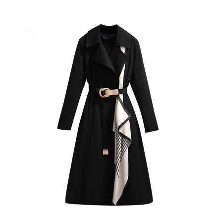 Large British Style Suit Collar Windbreaker