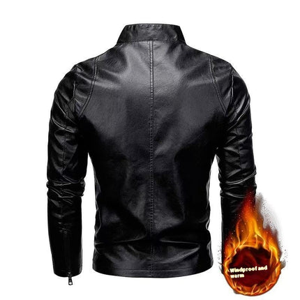 Men's Slim Fit Trendy Handsome Leather Jacket Coat