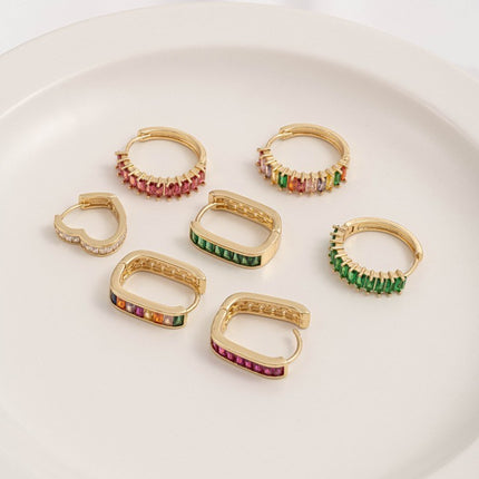 Round Earrings Heart-shaped High Sense