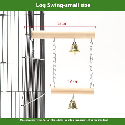 Parrot Solid Wood Stand Rod Swing Grinding Claw Toy