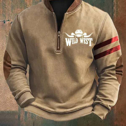 Sweater 3D Digital Printing Stand Collar Men's Street