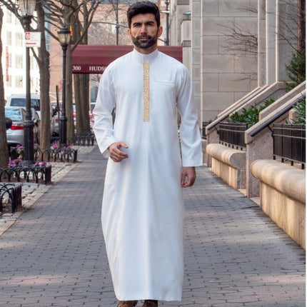 Muslim Middle East Long Sleeve Embroidered Casual Ethnic Robe