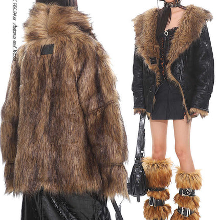 High-grade Double-sided Suede Lapel Fur Fur Fur Coat