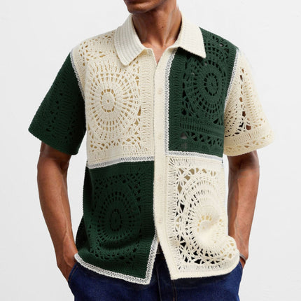 Fashion Colorblock Men's Minority All-match Knitwear
