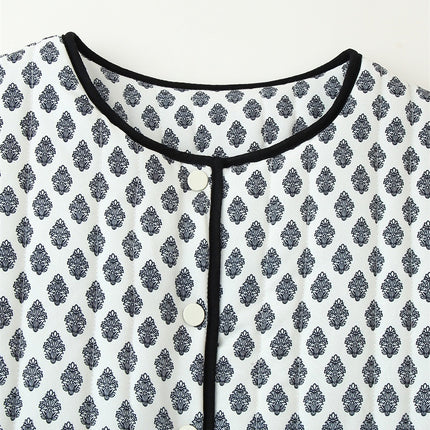 Retro Quilted Long-sleeved Jacket