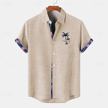 Ocean Fish Pattern Lapel Loose Casual Short Sleeve