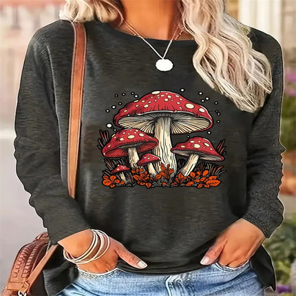 Women's Printed Hoodless Sweatshirt