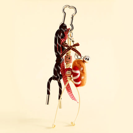 Felt Bread Keychain Accessories Schoolbag Pendant Small Jewelry