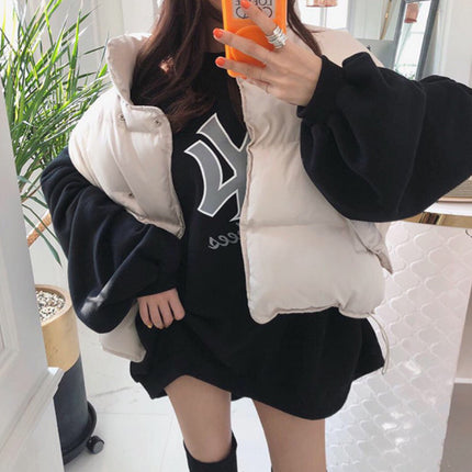 Women's Korean Style Lazy Style All-match Down Cotton Bread Coat Vest