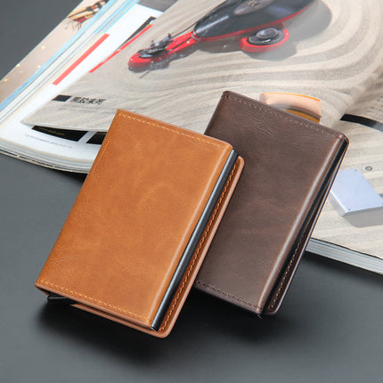 Men's Spring Automatic Card Clamp