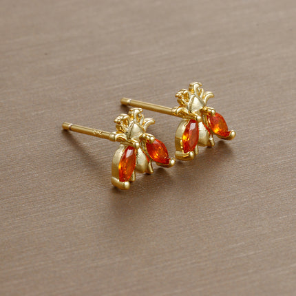 Insect Diamond Gold-plated Stud Earring Fashion Minimalist Creative