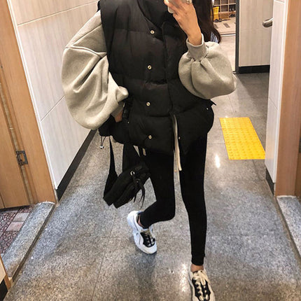 Women's Korean Style Lazy Style All-match Down Cotton Bread Coat Vest
