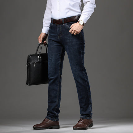 Stretch Jeans Autumn And Winter Loose Plus Size Business Casual Pants