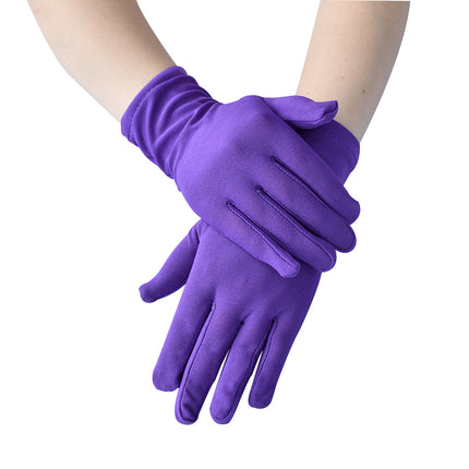 Spring And Autumn New Women's Hand Guard Milk Silk Satin Stretch Gloves