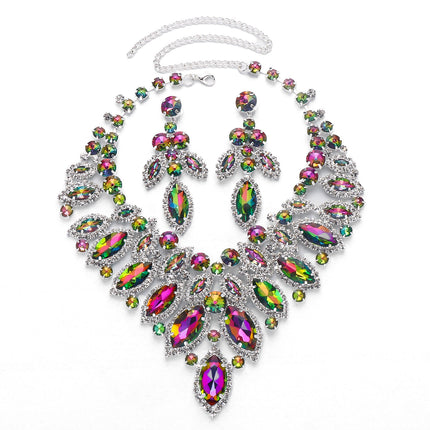 European And American Luxury Leaf Necklace Suit