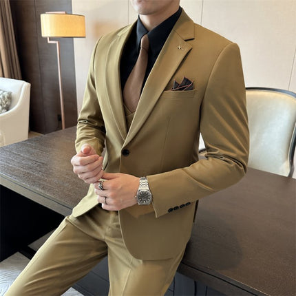 Men's High Quality Business Chemical Fiber Blended Formal Wear