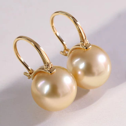 Copper Plated Gold Ancient Hong Kong Style Earrings