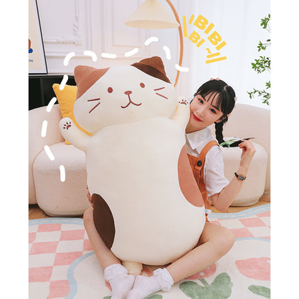 Cheese Cat Plush Toy Animal Gifts For Children And Girls Cute Sleeping Doll Pillow Large Velvet