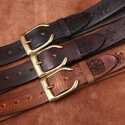 Retro Personality Trend Carved All-matching Jeans Belt