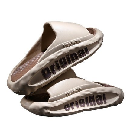 Men's Slippers Thick Bottom For Outdoors Trendy Non-slip Wear-resistant