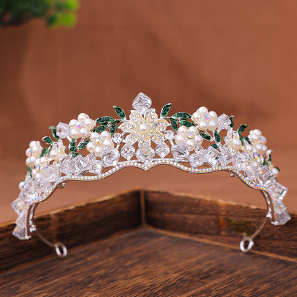 Women's Retro Purple Crystal Princess Crown Headdress
