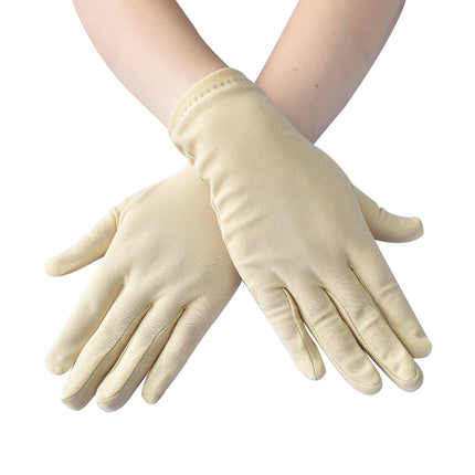 Spring And Autumn New Women's Hand Guard Milk Silk Satin Stretch Gloves