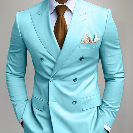 New Men's Printed Posterior Median Split Suit Jacket