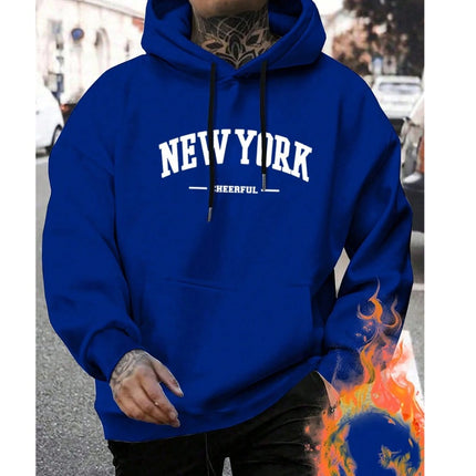 Men's Casual American-style Retro Loose Hooded Sweater