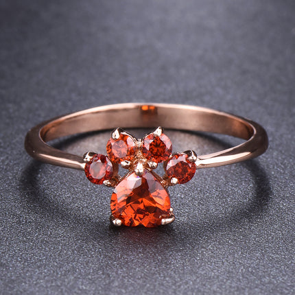 Cute Cat-claw-shaped Rings Fashion Personality Rhinestone Ring Women's Jewelry