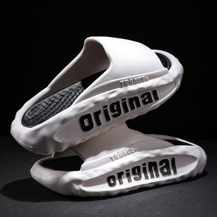 Men's Slippers Thick Bottom For Outdoors Trendy Non-slip Wear-resistant