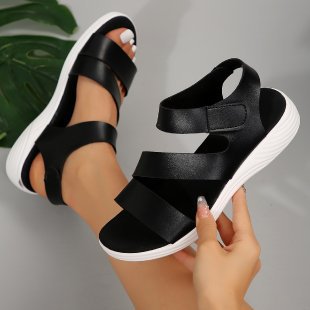 Plus Size Flat Magic Stick One-line Casual Fish Mouth Amazon Cross-border Sandals