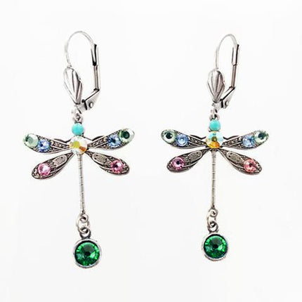 Personalized Fashion Colorful Crystal Dragonfly Earrings