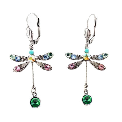 Personalized Fashion Colorful Crystal Dragonfly Earrings