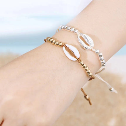 Personalized Creative Alloy Shell Hawaiian Style Casual Bracelet Shell Woven Bracelet