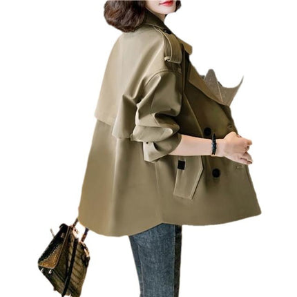 New Korean Style Suit Collar Long Sleeve Top Baggy Casual Jacket