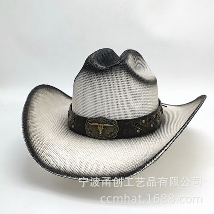 Retro Cowboy Hat Cow Head Belt Decoration