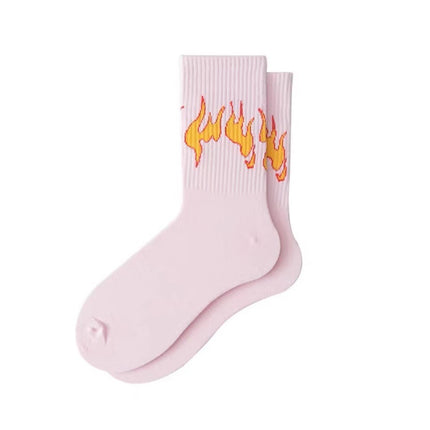 New Flame Socks Men And Women Pure Cotton