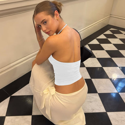 Sexy Backless Slim Fit Inner Hot Girl Slimming Halter Vest