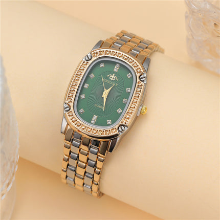 Rhinestone Luxury Multi-color Oval Dial Watch