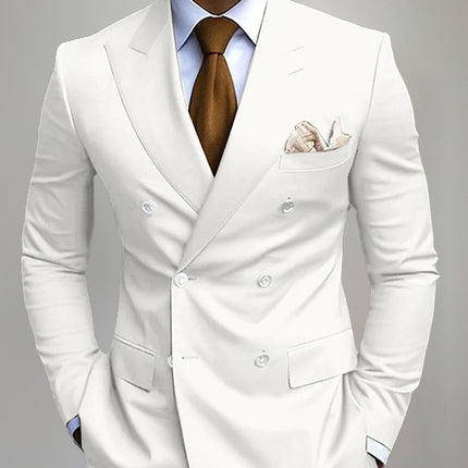 New Men's Printed Posterior Median Split Suit Jacket