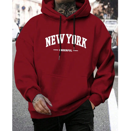 Men's Casual American-style Retro Loose Hooded Sweater