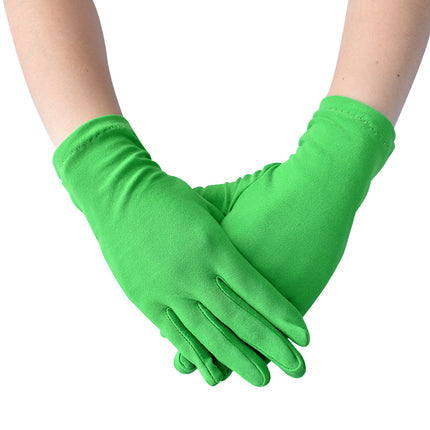 Spring And Autumn New Women's Hand Guard Milk Silk Satin Stretch Gloves