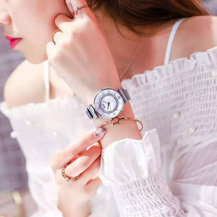 Women's Waterproof Magnetic Mesh Strap Watch