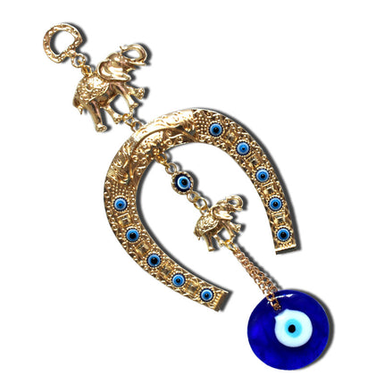 Golden Elephant Elephant Alloy Blue Eye Ornaments