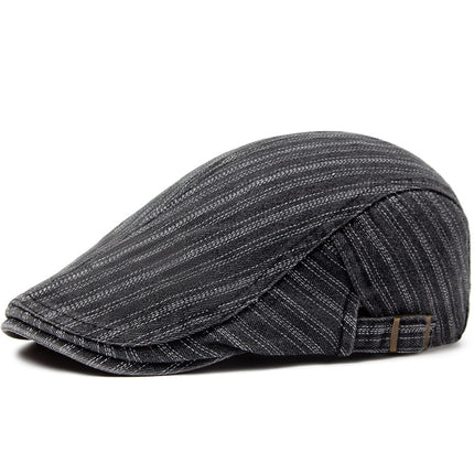 Denim Washed Men's Cotton Sunshade Retro British Stitching Beret