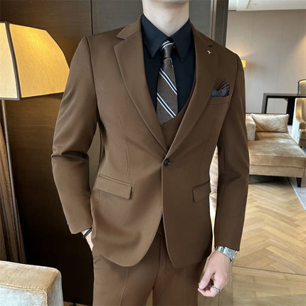 Men's High Quality Business Chemical Fiber Blended Formal Wear